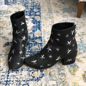 Black Dolce Vita leather star boots